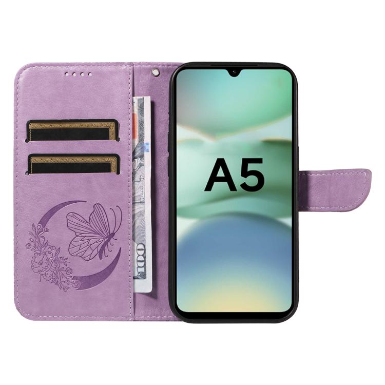 For Redmi A5 4G 173.3mm Swallowtail Butterfly Embossed Leather Phone Case