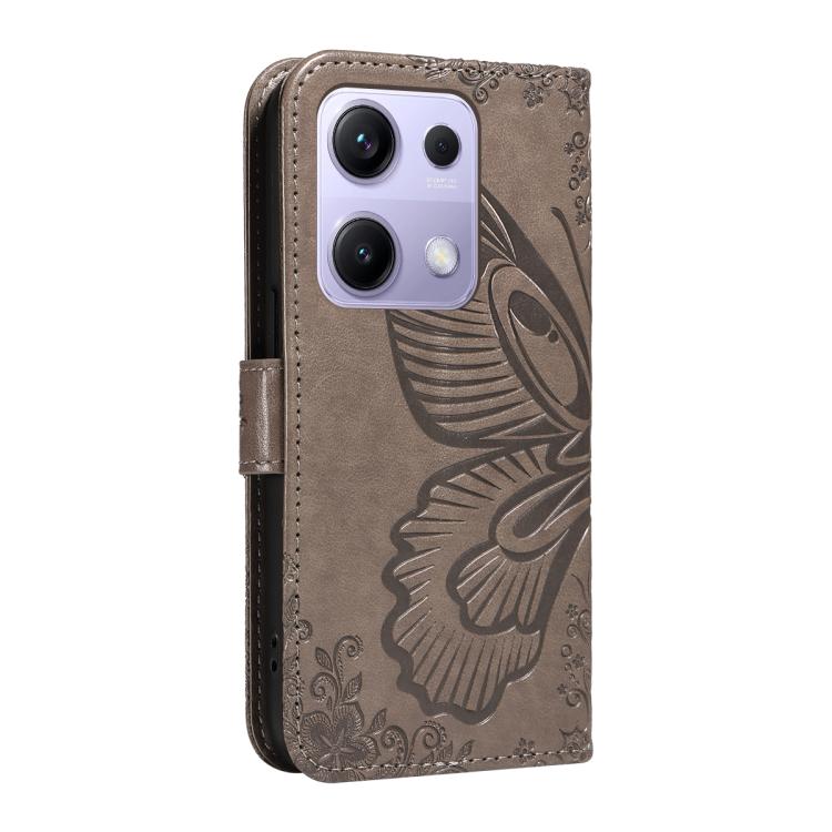 For Redmi Note 14S 4G / Note 13 Pro 4G Swallowtail Butterfly Embossed Leather Phone Case