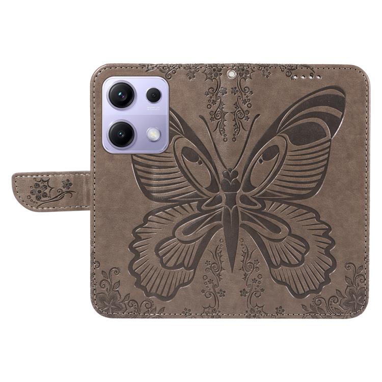 For Redmi Note 14S 4G / Note 13 Pro 4G Swallowtail Butterfly Embossed Leather Phone Case