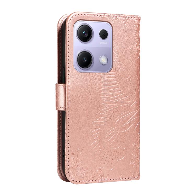For Redmi Note 14S 4G / Note 13 Pro 4G Swallowtail Butterfly Embossed Leather Phone Case
