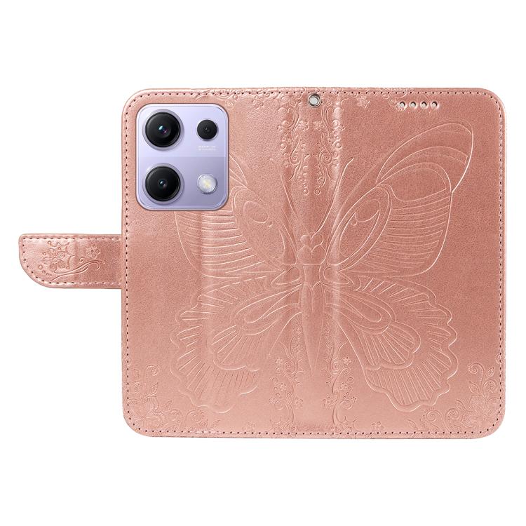 For Redmi Note 14S 4G / Note 13 Pro 4G Swallowtail Butterfly Embossed Leather Phone Case