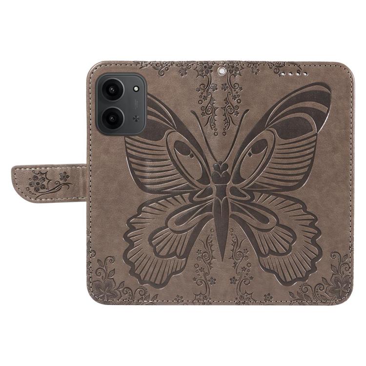 For Redmi 15C 5G / 4G Global 171mm Swallowtail Butterfly Embossed Leather Phone Case