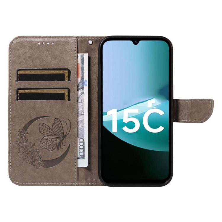 For Redmi 15C 5G / 4G Global 171mm Swallowtail Butterfly Embossed Leather Phone Case
