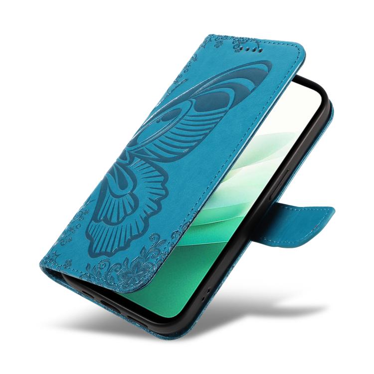 For Redmi 15 5G / 4G EU 171mm Swallowtail Butterfly Embossed Leather Phone Case