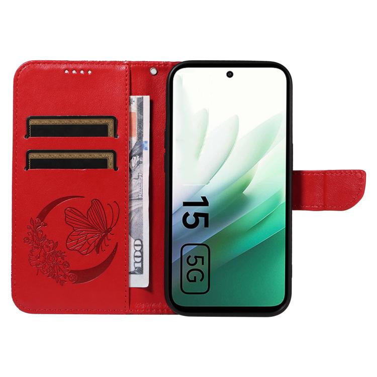 For Redmi 15 5G / 4G EU 171mm Swallowtail Butterfly Embossed Leather Phone Case