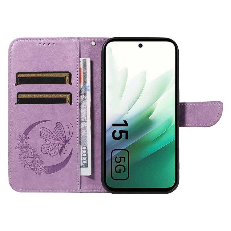 For Redmi 15 5G / 4G EU 171mm Swallowtail Butterfly Embossed Leather Phone Case