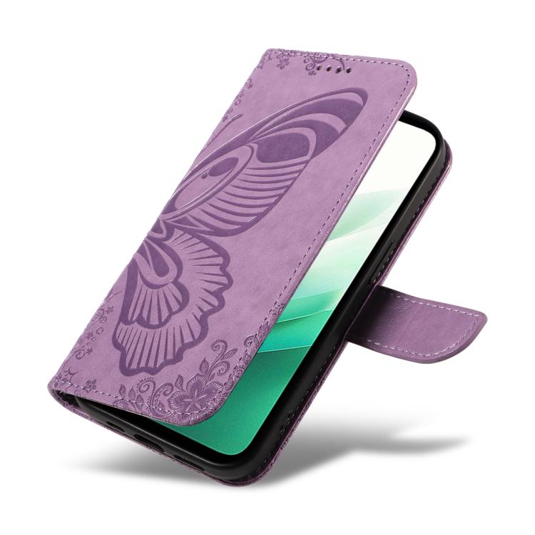 For Redmi 15 5G / 4G EU 171mm Swallowtail Butterfly Embossed Leather Phone Case