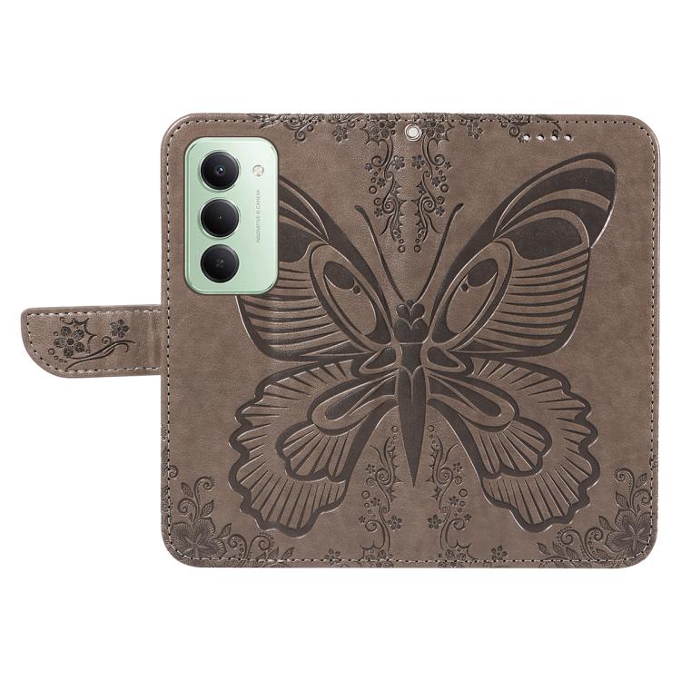 For Redmi 15 5G / 4G EU 171mm Swallowtail Butterfly Embossed Leather Phone Case