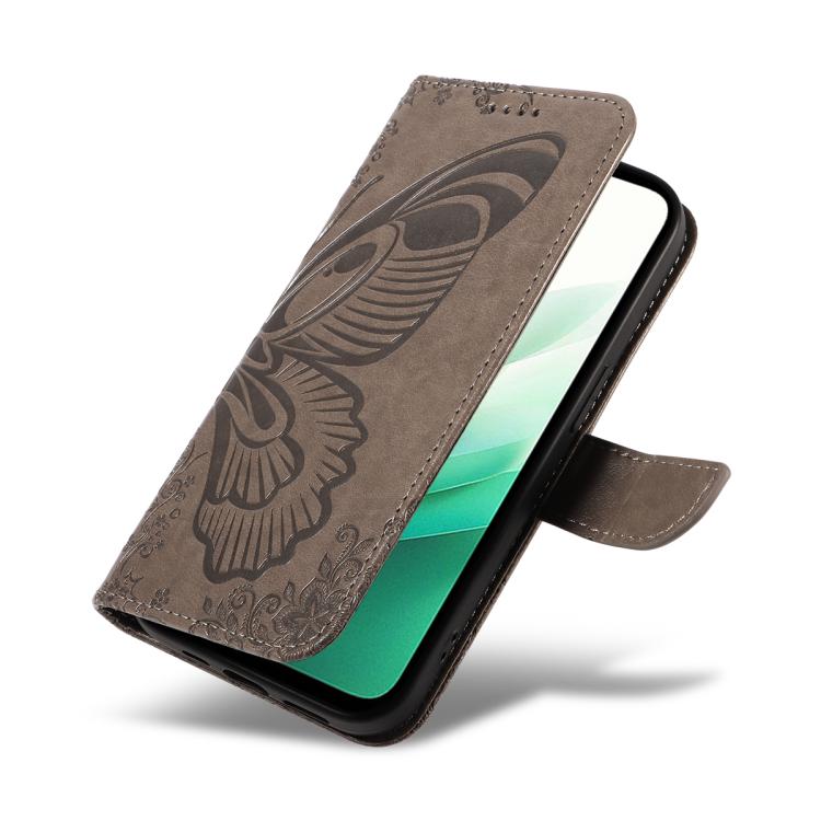 For Redmi 15 5G / 4G EU 171mm Swallowtail Butterfly Embossed Leather Phone Case