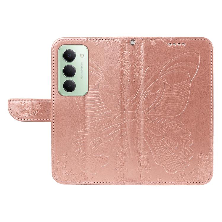 For Redmi 15 5G / 4G EU 171mm Swallowtail Butterfly Embossed Leather Phone Case