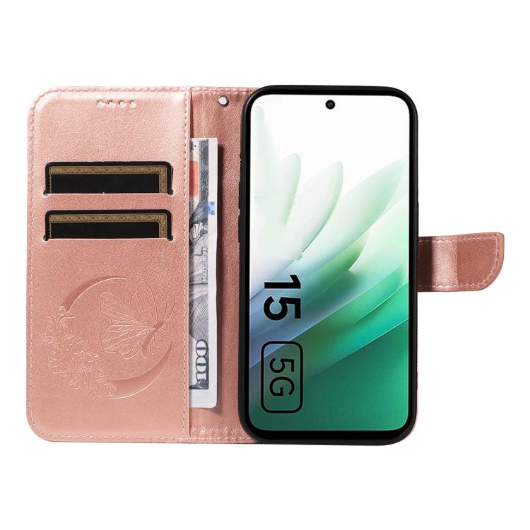 For Redmi 15 5G / 4G EU 171mm Swallowtail Butterfly Embossed Leather Phone Case