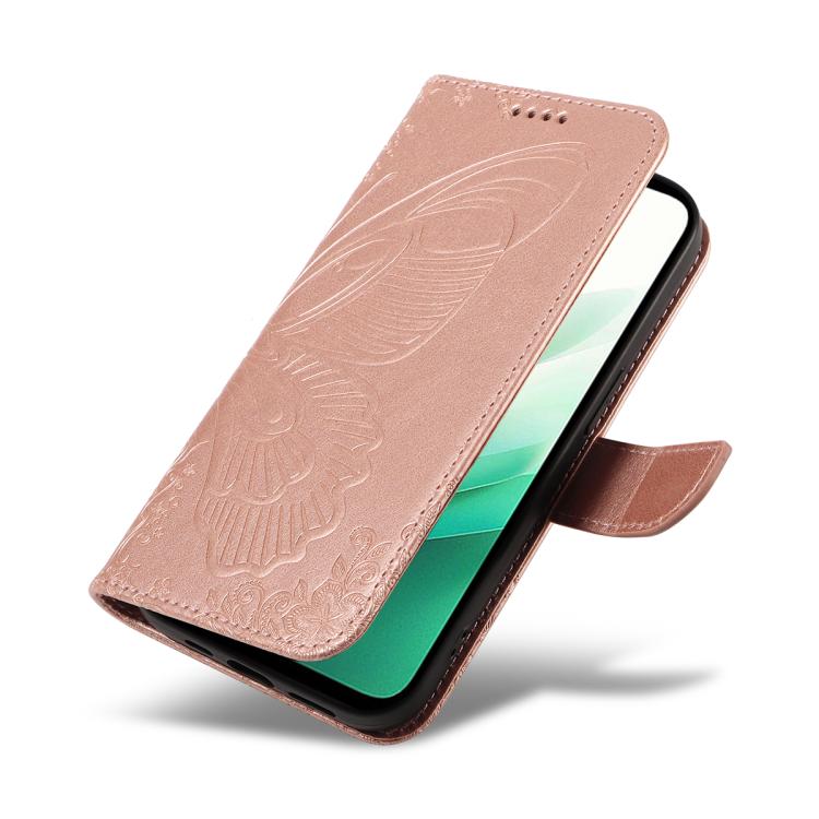 For Redmi 15 5G / 4G EU 171mm Swallowtail Butterfly Embossed Leather Phone Case
