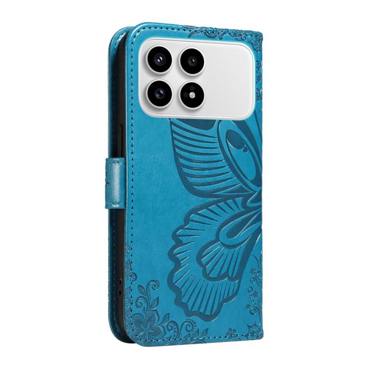 For Redmi K90/Poco F8 Pro Swallowtail Butterfly Embossed Leather Phone Case