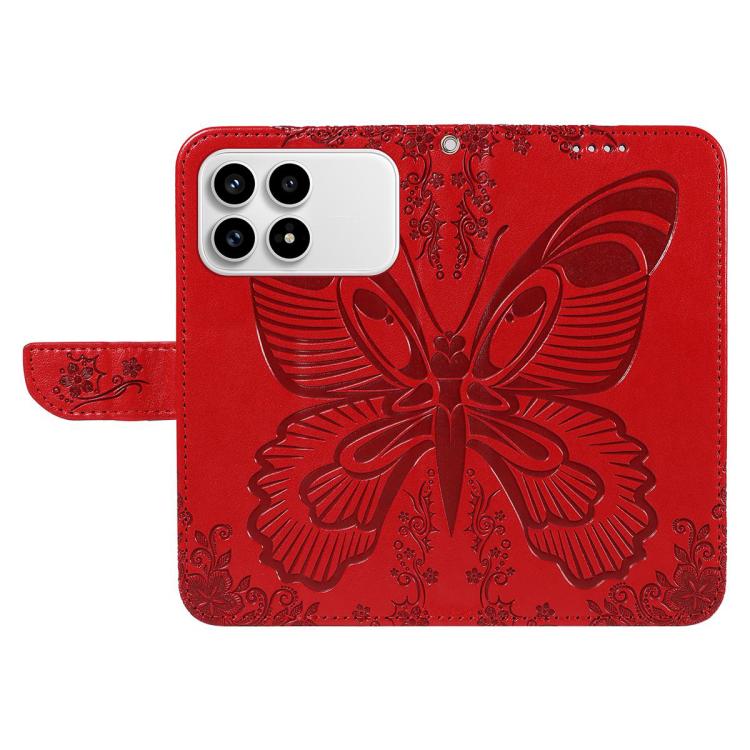 For Redmi K90/Poco F8 Pro Swallowtail Butterfly Embossed Leather Phone Case