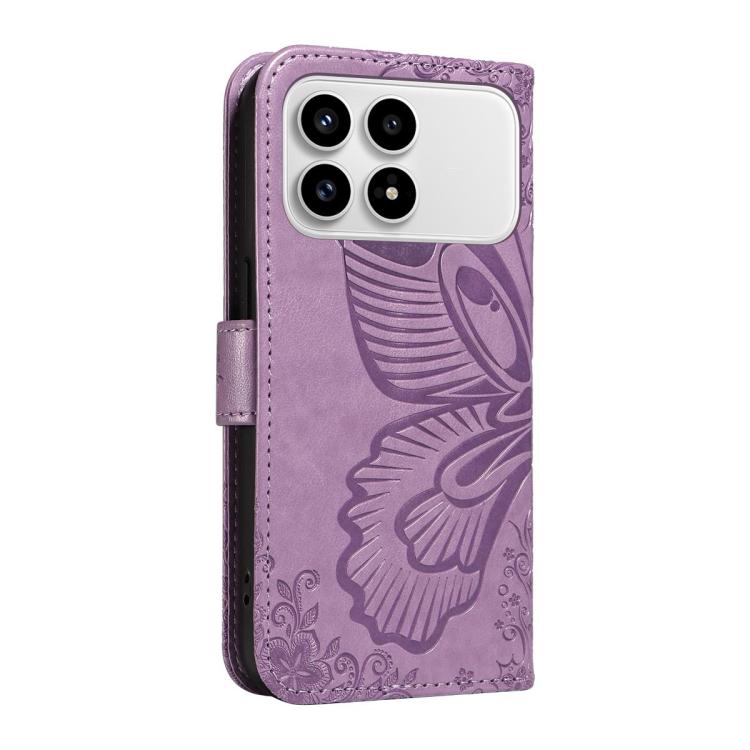 For Redmi K90/Poco F8 Pro Swallowtail Butterfly Embossed Leather Phone Case