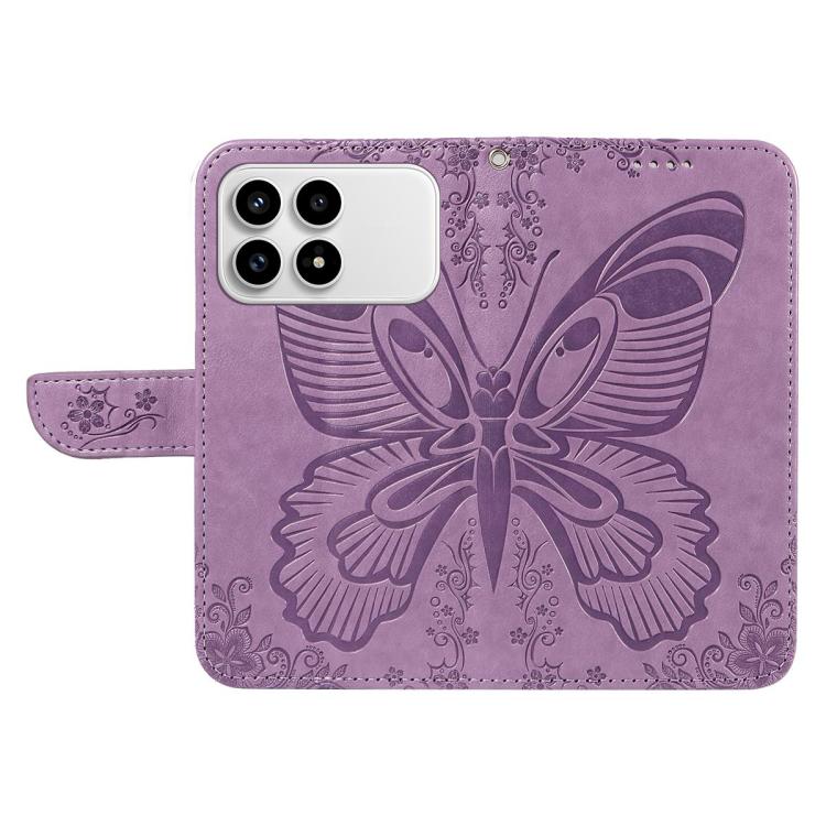 For Redmi K90/Poco F8 Pro Swallowtail Butterfly Embossed Leather Phone Case