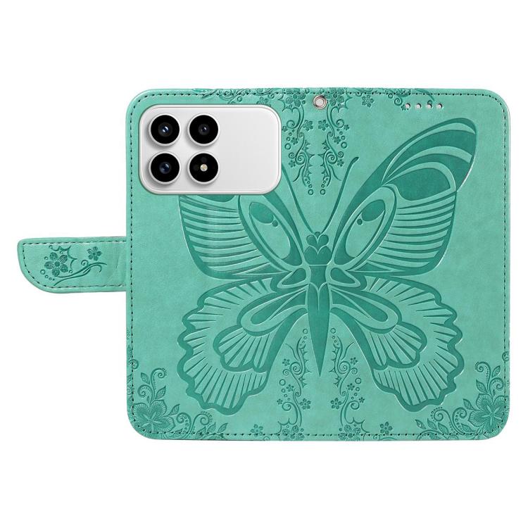 For Redmi K90/Poco F8 Pro Swallowtail Butterfly Embossed Leather Phone Case