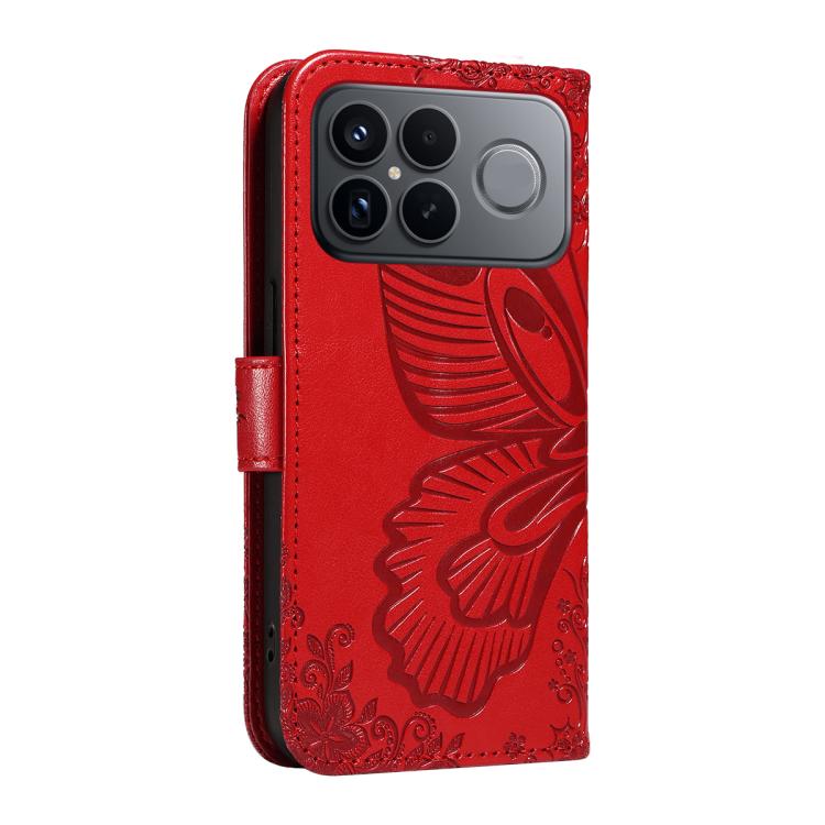 For Redmi K90 Pro Max/Poco F8 Ultra Swallowtail Butterfly Embossed Leather Phone Case