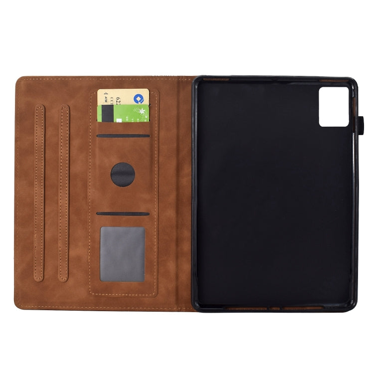 For Lenovo Tab M11 / Xiaoxin Pad 2024 Cats Embossed Leather Smart Tablet Case