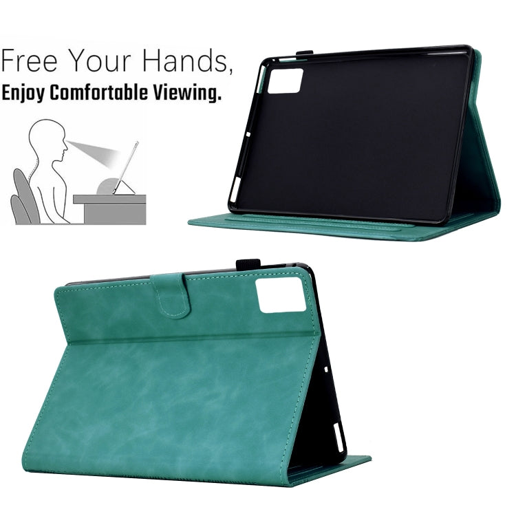 For Lenovo Tab M11 / Xiaoxin Pad 2024 Cats Embossed Leather Smart Tablet Case