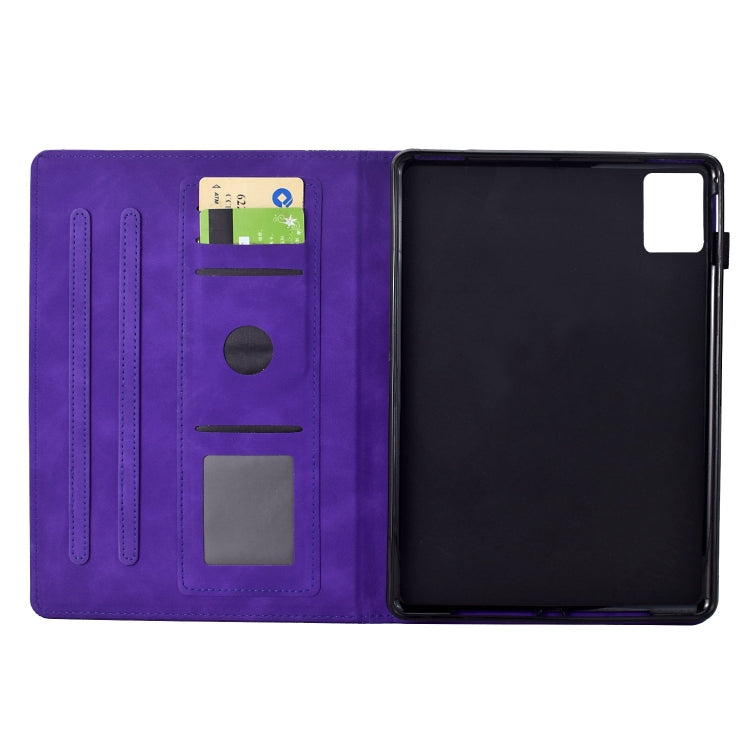 For Lenovo Tab M11 / Xiaoxin Pad 2024 Cats Embossed Leather Smart Tablet Case
