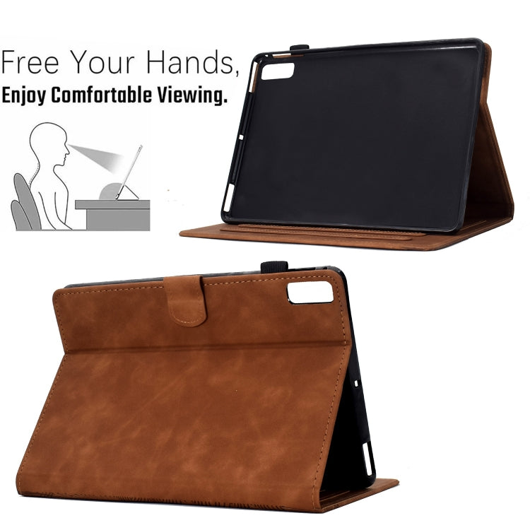 For Lenovo Tab P11 Gen 2 Cats Embossed Leather Smart Tablet Case