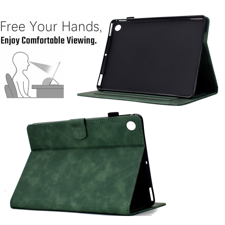 For Lenovo Tab M10 Plus Gen 3rd 2022 Cats Embossed Leather Smart Tablet Case