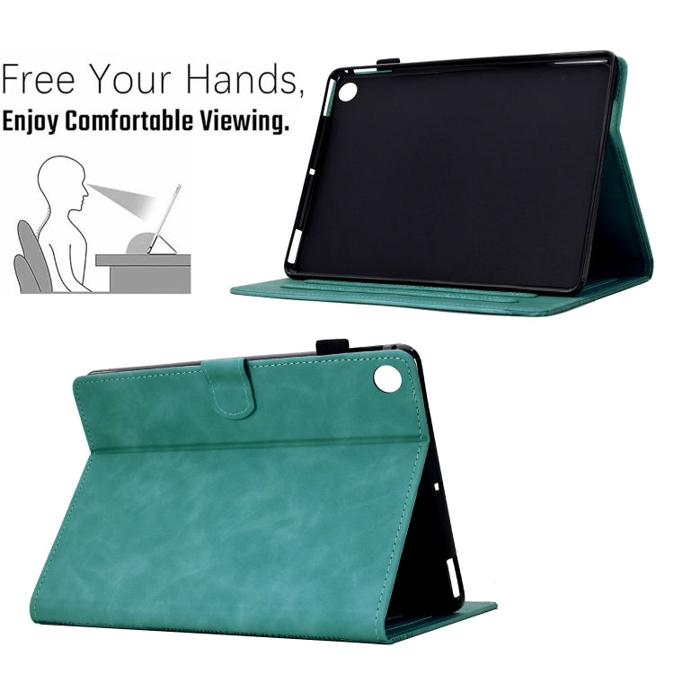 For Lenovo Tab M10 Plus Gen 3rd 2022 Cats Embossed Leather Smart Tablet Case