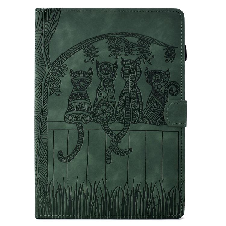 For Lenovo Xiaoxin Pad 11 2025 Cats Embossed Leather Smart Tablet Case