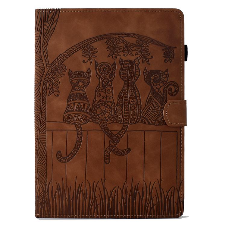 For Lenovo Xiaoxin Pad 11 2025 Cats Embossed Leather Smart Tablet Case