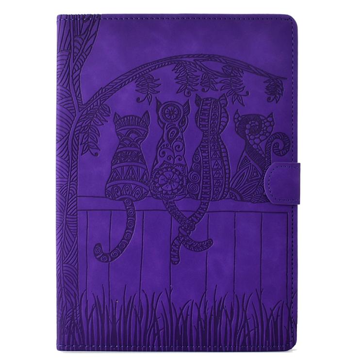 For Lenovo Xiaoxin Pad 12.1 2025 Cats Embossed Leather Smart Tablet Case
