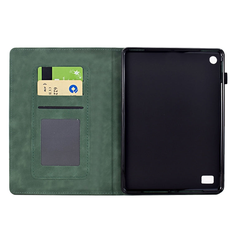 For Amazon Kindle Fire 7 2017 / 2019 Cats Embossed Leather Smart Tablet Case