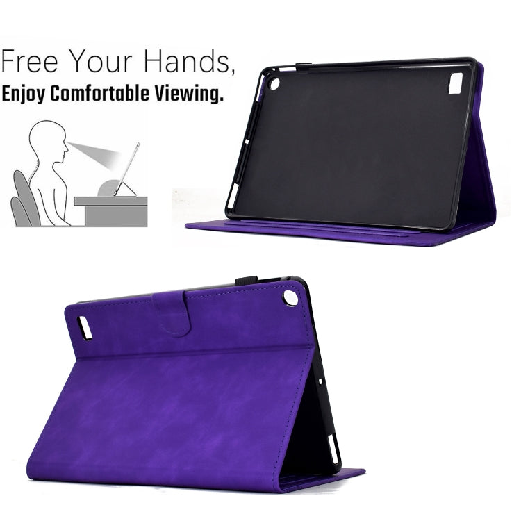 For Amazon Kindle Fire 7 2017 / 2019 Cats Embossed Leather Smart Tablet Case