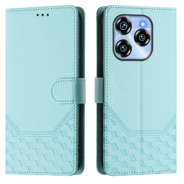 For Oukitel C50 Honeycomb Embossing RFID Leather Phone Case