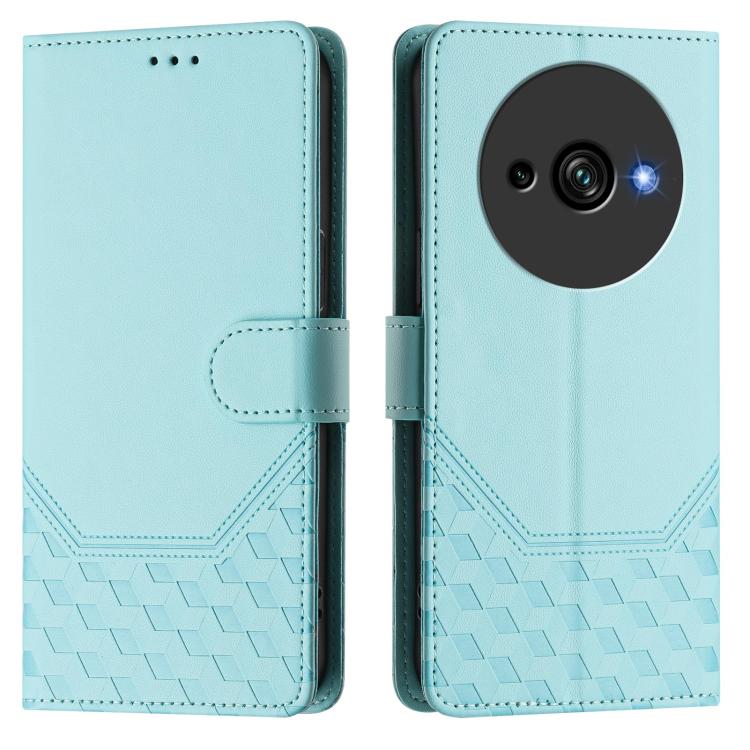 For Oukitel C59 / C59 Pro Honeycomb Embossing RFID Leather Phone Case