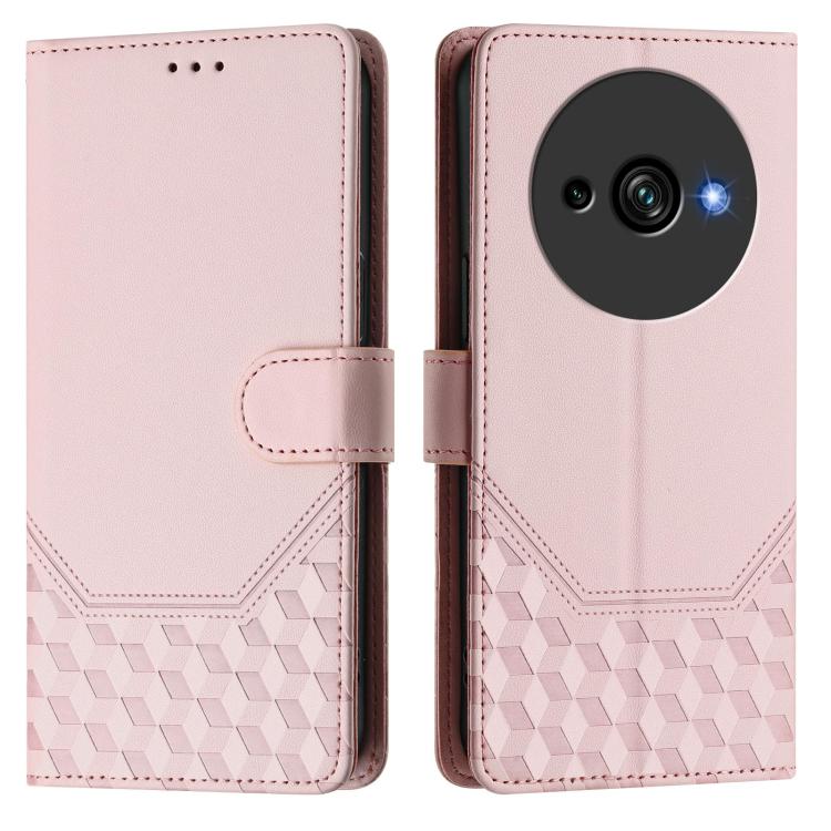 For Oukitel C59 / C59 Pro Honeycomb Embossing RFID Leather Phone Case