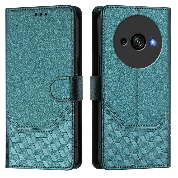 For Oukitel C59 / C59 Pro Honeycomb Embossing RFID Leather Phone Case
