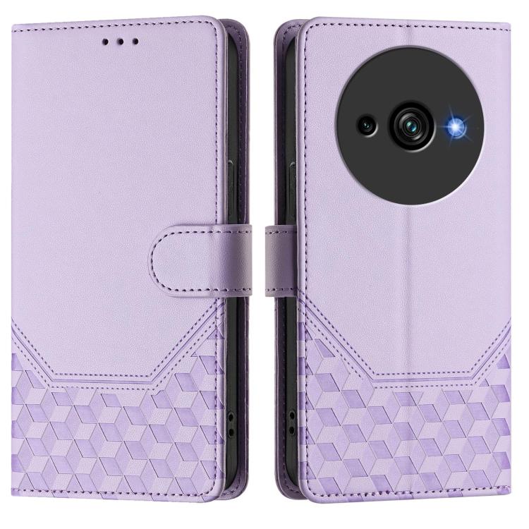 For Oukitel C59 / C59 Pro Honeycomb Embossing RFID Leather Phone Case