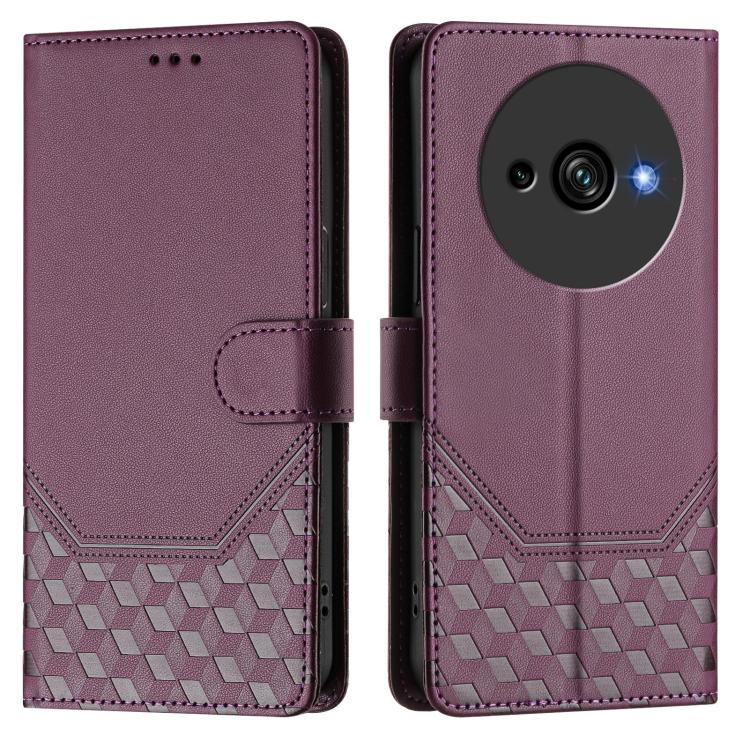 For Oukitel C59 / C59 Pro Honeycomb Embossing RFID Leather Phone Case