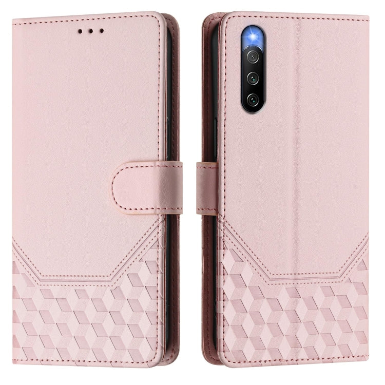 For Sony Xperia 10 IV Honeycomb Embossing RFID Leather Phone Case