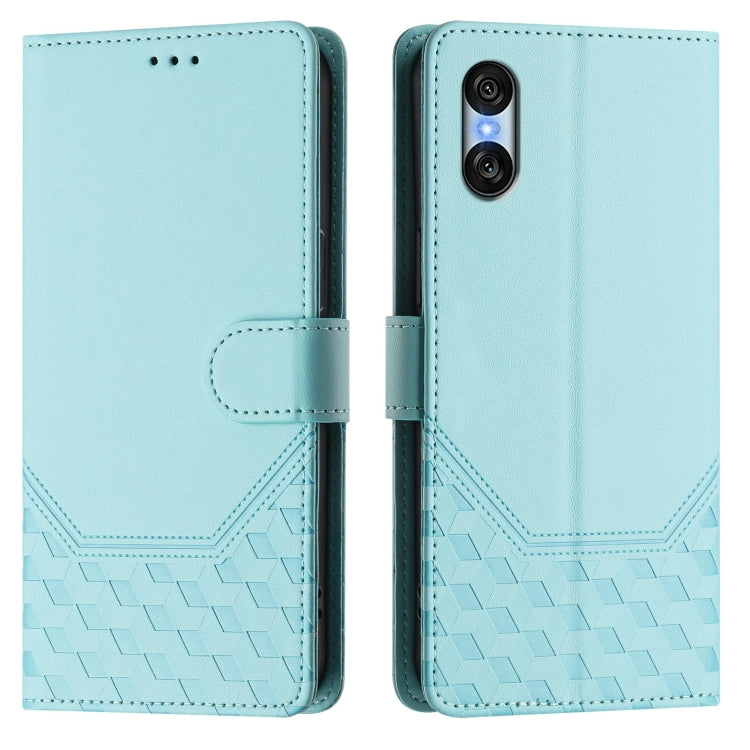 For Sony Xperia 10 VI 2024 Honeycomb Embossing RFID Leather Phone Case