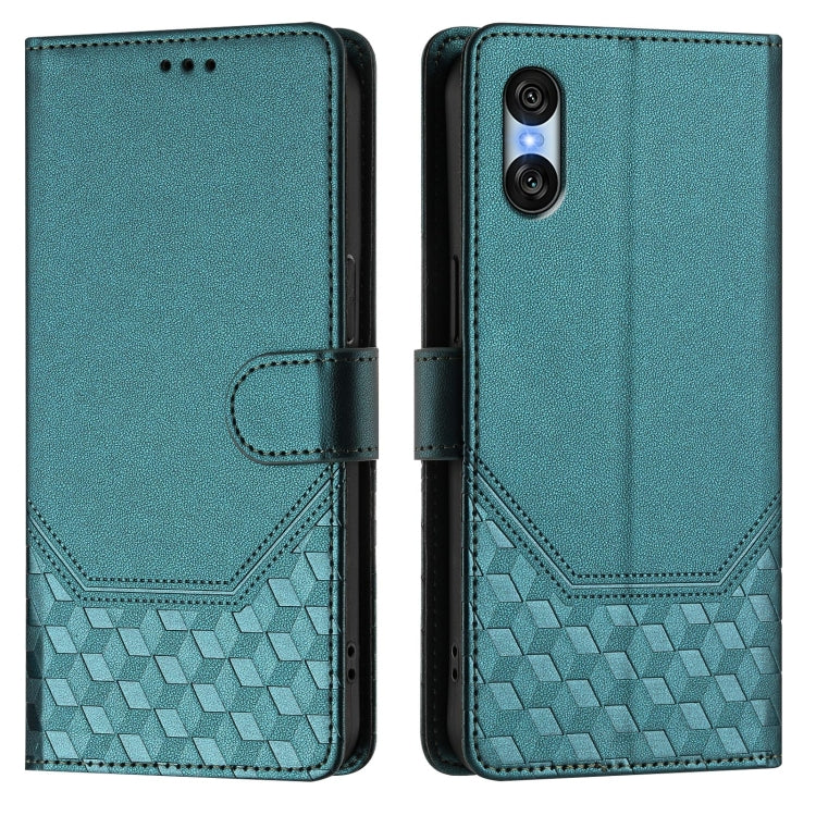 For Sony Xperia 10 VI 2024 Honeycomb Embossing RFID Leather Phone Case
