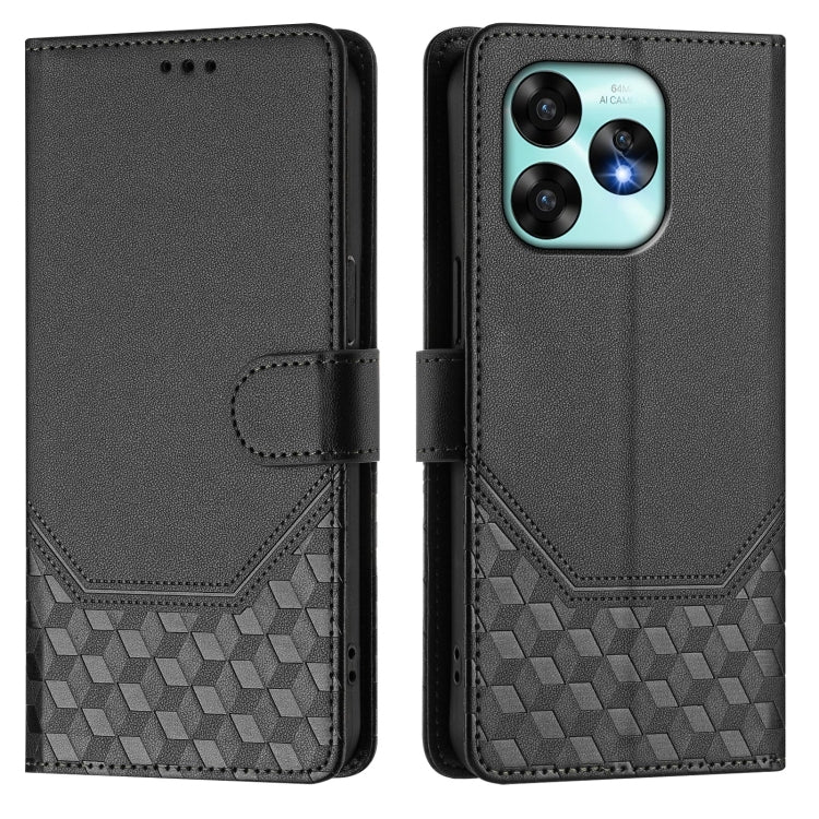 For Umidigi A15 / A15C / A15T Honeycomb Embossing RFID Leather Phone Case