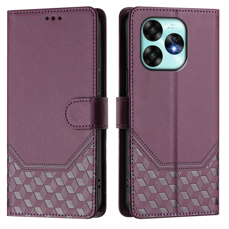 For Umidigi A15 / A15C / A15T Honeycomb Embossing RFID Leather Phone Case