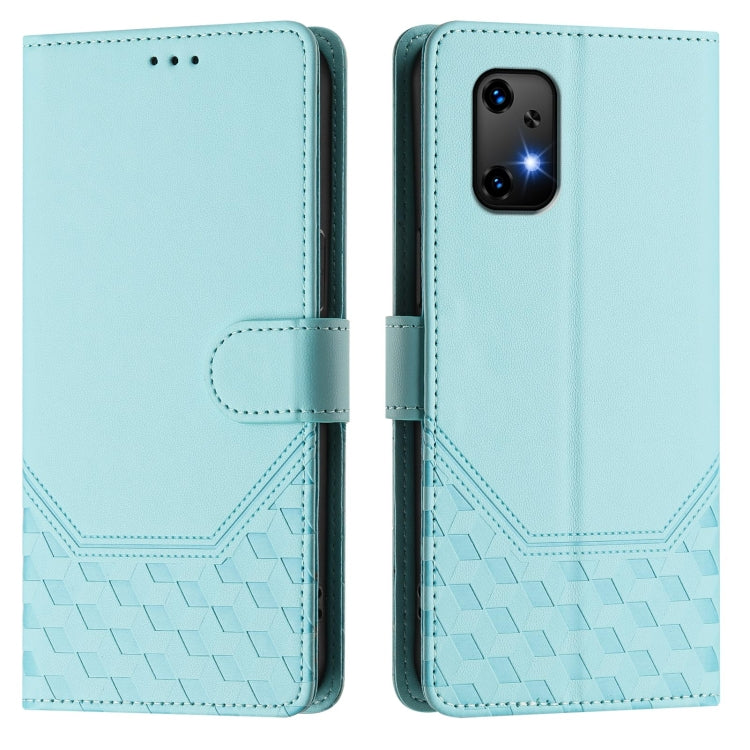 For Umidigi Bison X20 Honeycomb Embossing RFID Leather Phone Case
