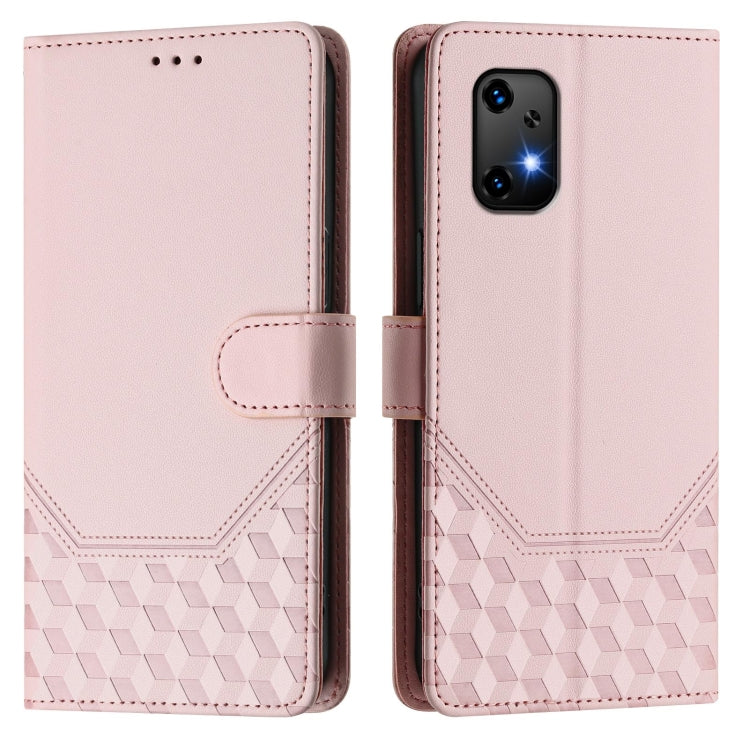 For Umidigi Bison X20 Honeycomb Embossing RFID Leather Phone Case