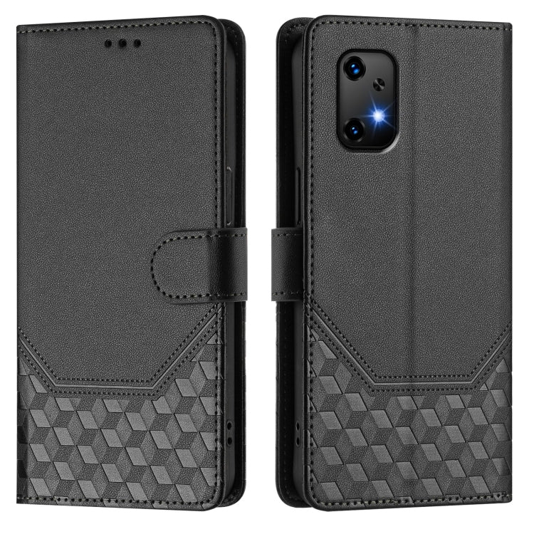 For Umidigi Bison X20 Honeycomb Embossing RFID Leather Phone Case
