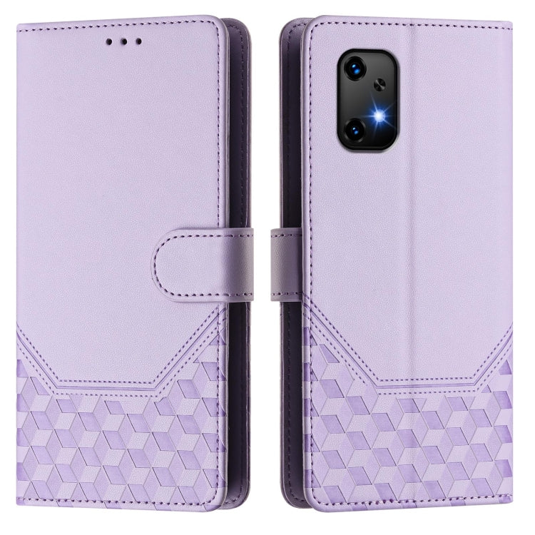 For Umidigi Bison X20 Honeycomb Embossing RFID Leather Phone Case