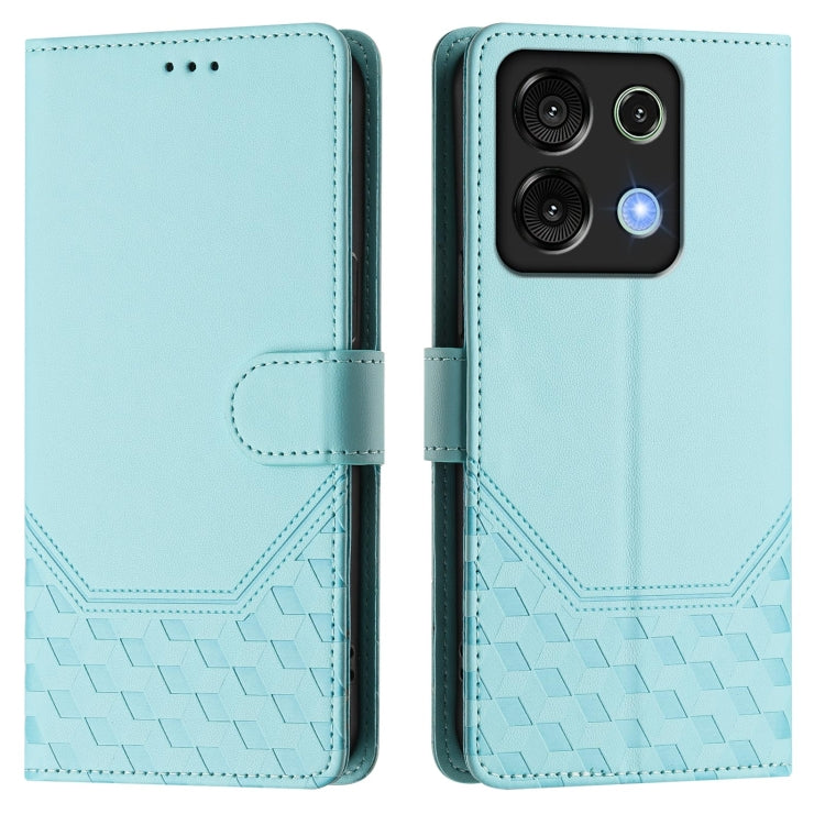 For Umidigi G9 5G Honeycomb Embossing RFID Leather Phone Case