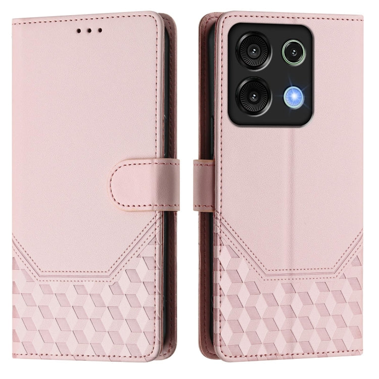 For Umidigi G9 5G Honeycomb Embossing RFID Leather Phone Case